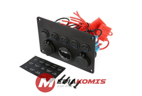 Przekaźnik samochodowy 5 Gang 12 V / 24 V Box LED Przekaźnik samochodowy 5 Gang 12 V / 24 V Box LED